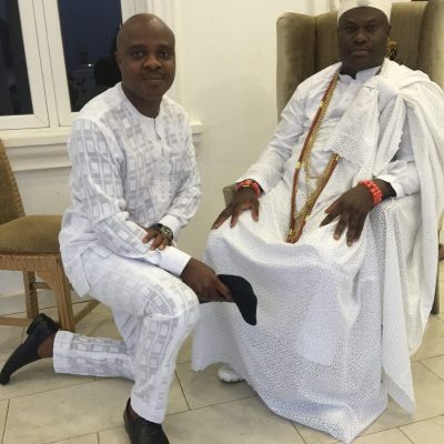 tunde adefioye with his imperial majesty Ooni of Ife